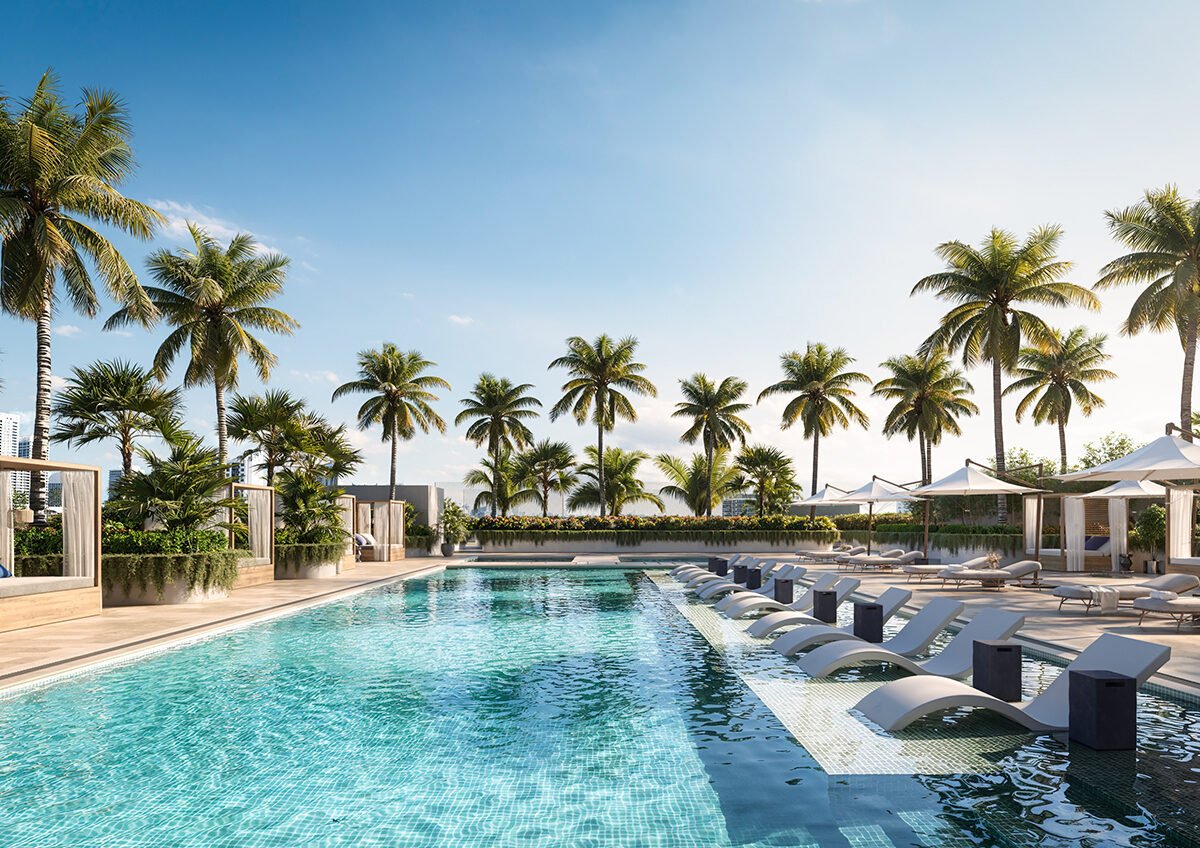 72 Carlyle Miami Beach Residencias es un proyecto de lujo en la playa de Miami, con terrazas privadas, techos altos y vistas impresionantes.