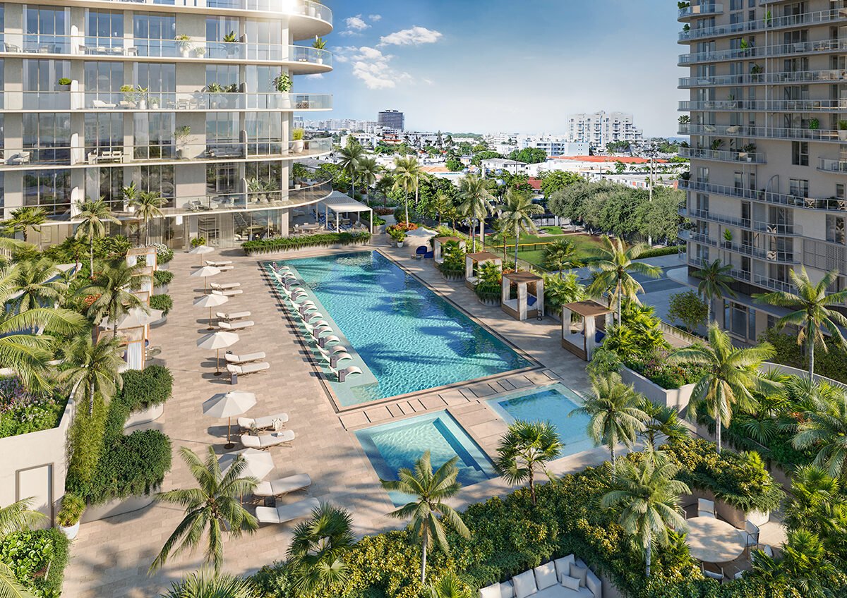 72 Carlyle Miami Beach Residencias es un proyecto de lujo en la playa de Miami, con terrazas privadas, techos altos y vistas impresionantes.