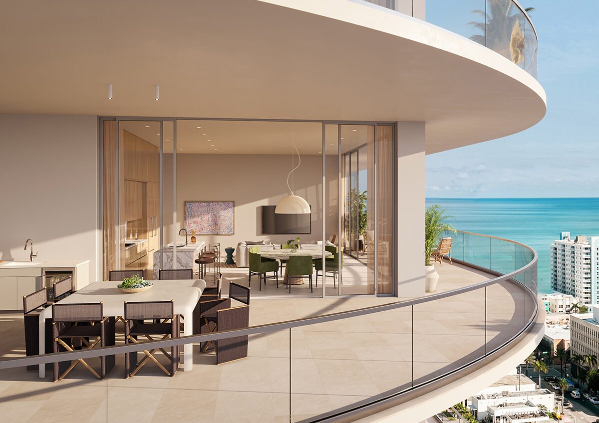 72 Carlyle Miami Beach Residencias es un proyecto de lujo en la playa de Miami, con terrazas privadas, techos altos y vistas impresionantes.